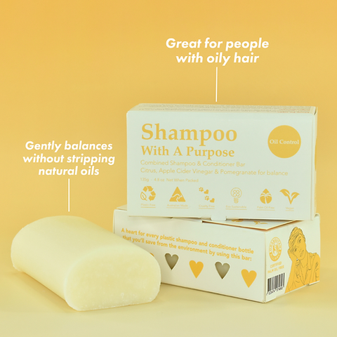 Shampoo With A Purpose - Shampoo and Conditioner Bar - Oil Control (135g)