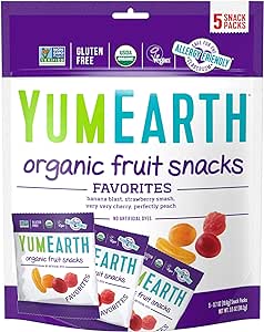 YumEarth Organic Vegan Fruit Snack Packs - 99g (5 x 19.8g)