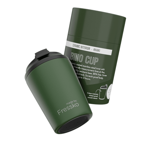 Fressko Reusable Bino Insulated Cup - 8oz Khaki