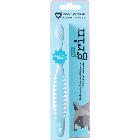 Grin - Kids Biodegradable Extra Soft Toothbrush - Blue