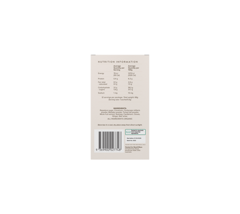 Bondi Blyss - Mushroom Powdered Chai Spice - 12 sachets