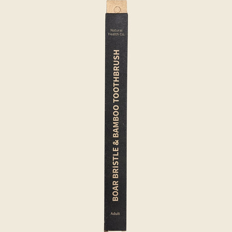 Natural Health Co. - Adult Boar Bristle & Bamboo Toothbrush - Medium Soft