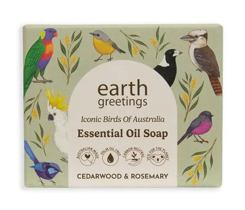 Earth Greetings Essential Oil Soap Bar - Cedarwood & Rosemary 120g