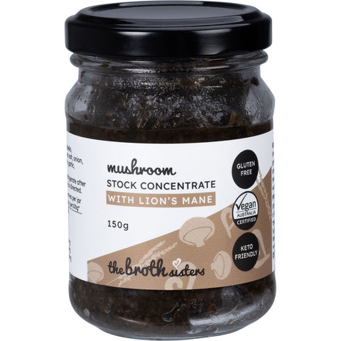 The Broth Sisters - Stock Concentrate - Superfood Mushroom with Lion's Mane and Shiitake (170g - Makes 7 Litres)