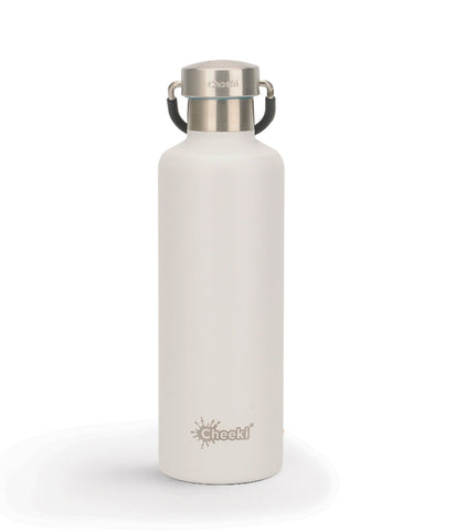 Cheeki - Classic Insulated Bottle - White (600ml)
