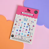 No Nasties Nail Sticker Sheet - Birthday