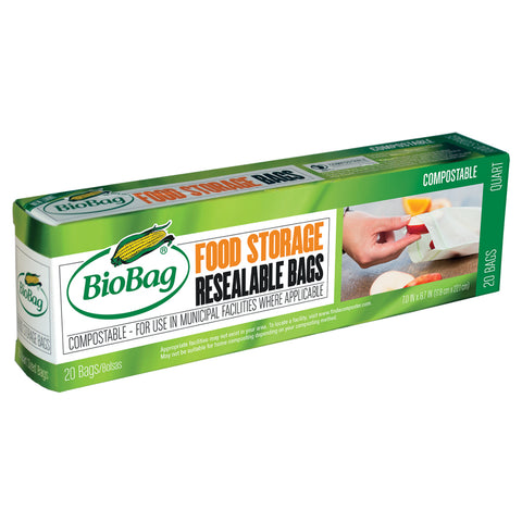 Biobag Resealable Food Storage Bags - 20 Pack