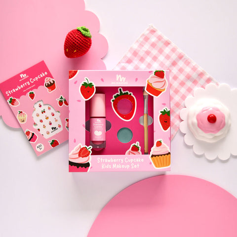 No Nasties Kids - Strawberry Cupcake  Natural Kids Makeup Gift Set