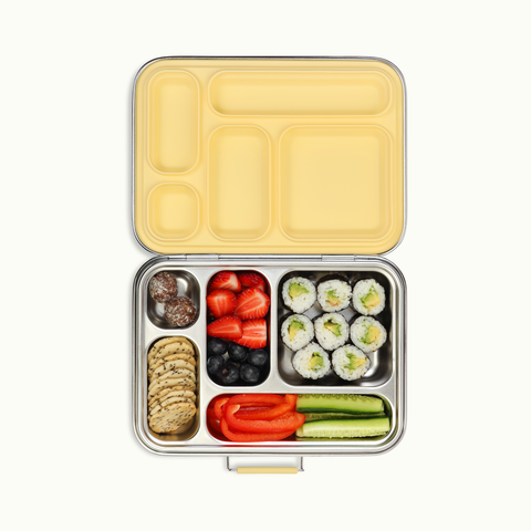 Ever Eco - 5 Compartment Stainless Steel Bento Box - Buttercup