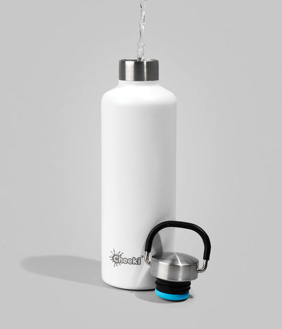 Cheeki - Classic Insulated Bottle - White (600ml)