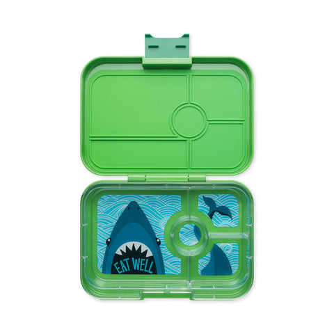 Yumbox - Leakproof Bento Box For Kids and Adults 4 Compartment - Tapas Jurassic Green