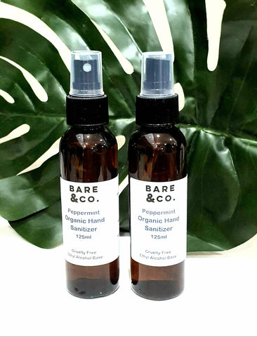 Bare & Co. - Hand Sanitiser Spray -  Peppermint (Twin Pack 2 x 125ml)