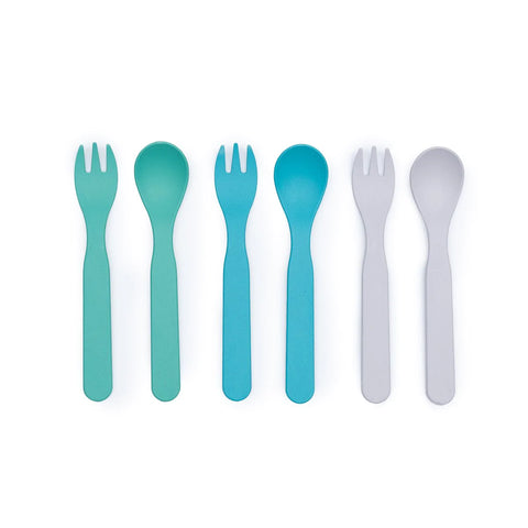 Bobo & Boo - Plant-Based Cutlery Set Bundle - Lagoon (3 Pack)