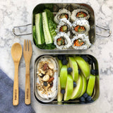 Ever Eco - Stackable Steel Bento Box - 2 Tier with Mini Container (1.2L)
