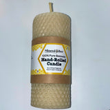 Mineral Bee - Beeswax Hand Rolled Candle - Large