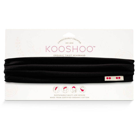 Kooshoo - Enso Twist Headband - Raven Black