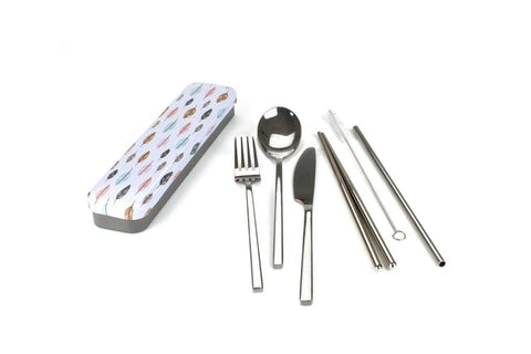 Retro Kitchen - Carry Your Cutlery Set - Leaves