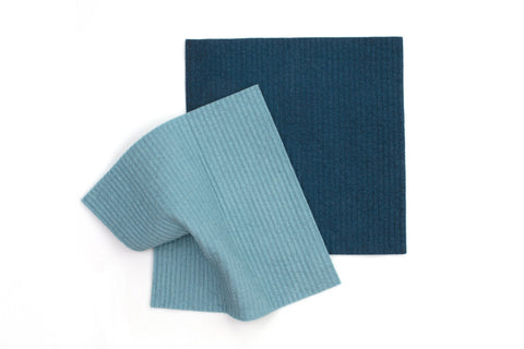 Retrokitchen - Compostable Organic Dyed Sponge Cloth Set - Marine (2 Pack)