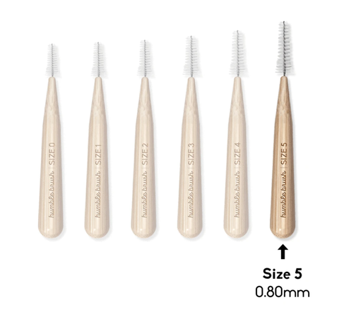 The Humble Co. - Interdental Brushes - Green Size 5 - 0.8 mm (6 Pack)