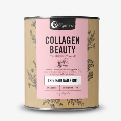 Nutra Organics - Collagen Beauty with Verisol and Vitamin C (SKIN HAIR NAILS GUT) - Unflavoured (225g)