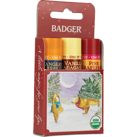 Badger - Red Lip Balm Trio