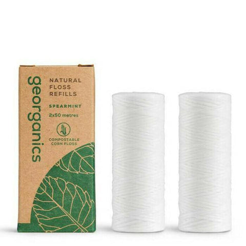 Georganics - Natural Dental Floss Refills - Spearmint (2x50m)