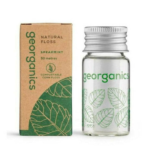 Georganics - Natural Dental Floss with Dispenser - Spearmint (50m)